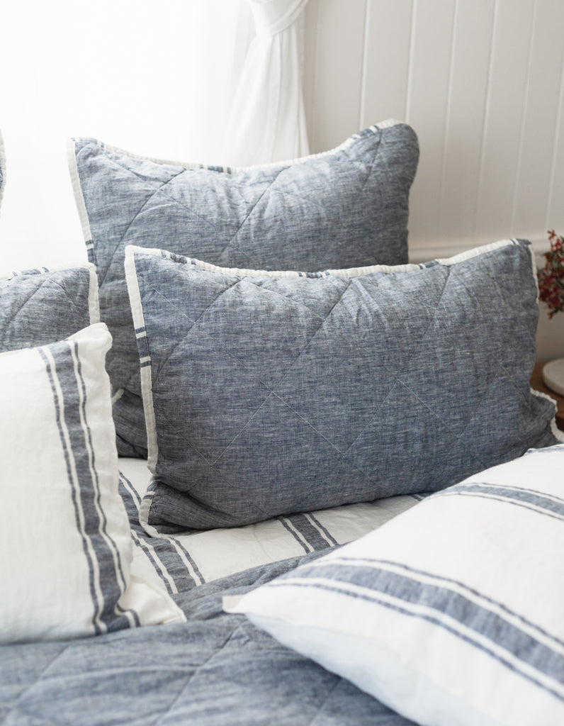 Indigo Linen Pillow Sham