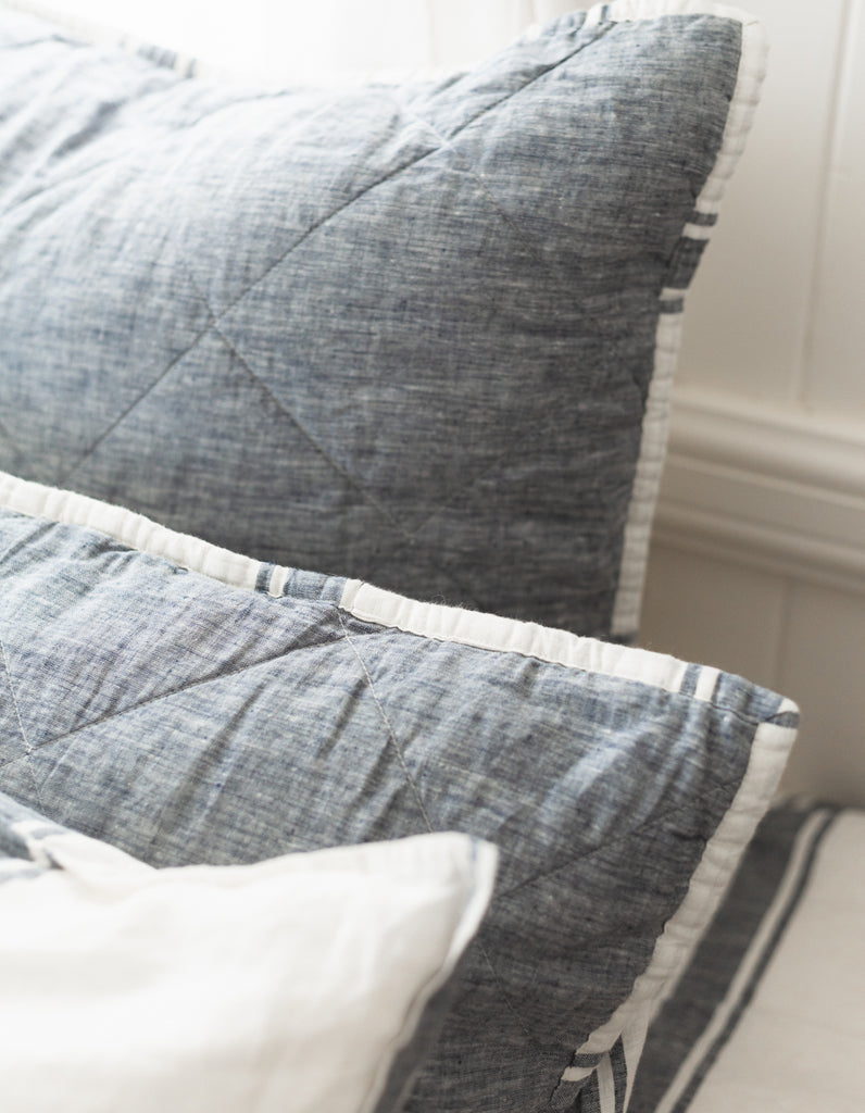 Indigo Linen Pillow Sham