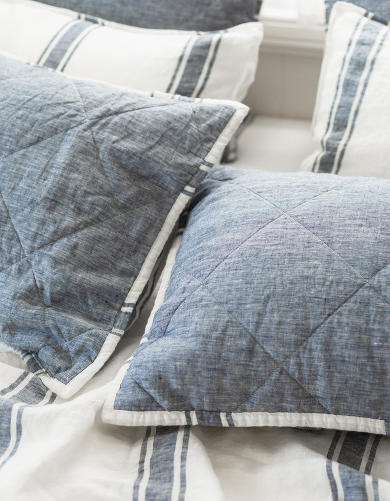 Indigo Linen Pillow Sham