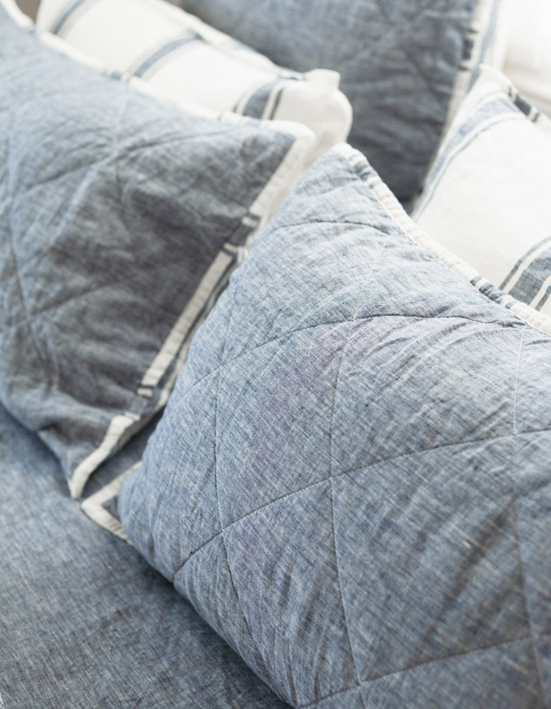 Indigo Linen Pillow Sham