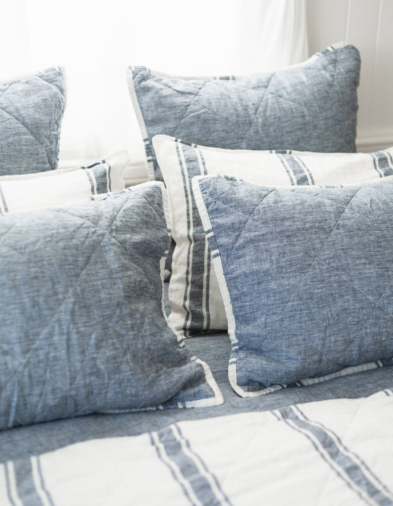 Indigo Linen Pillow Sham